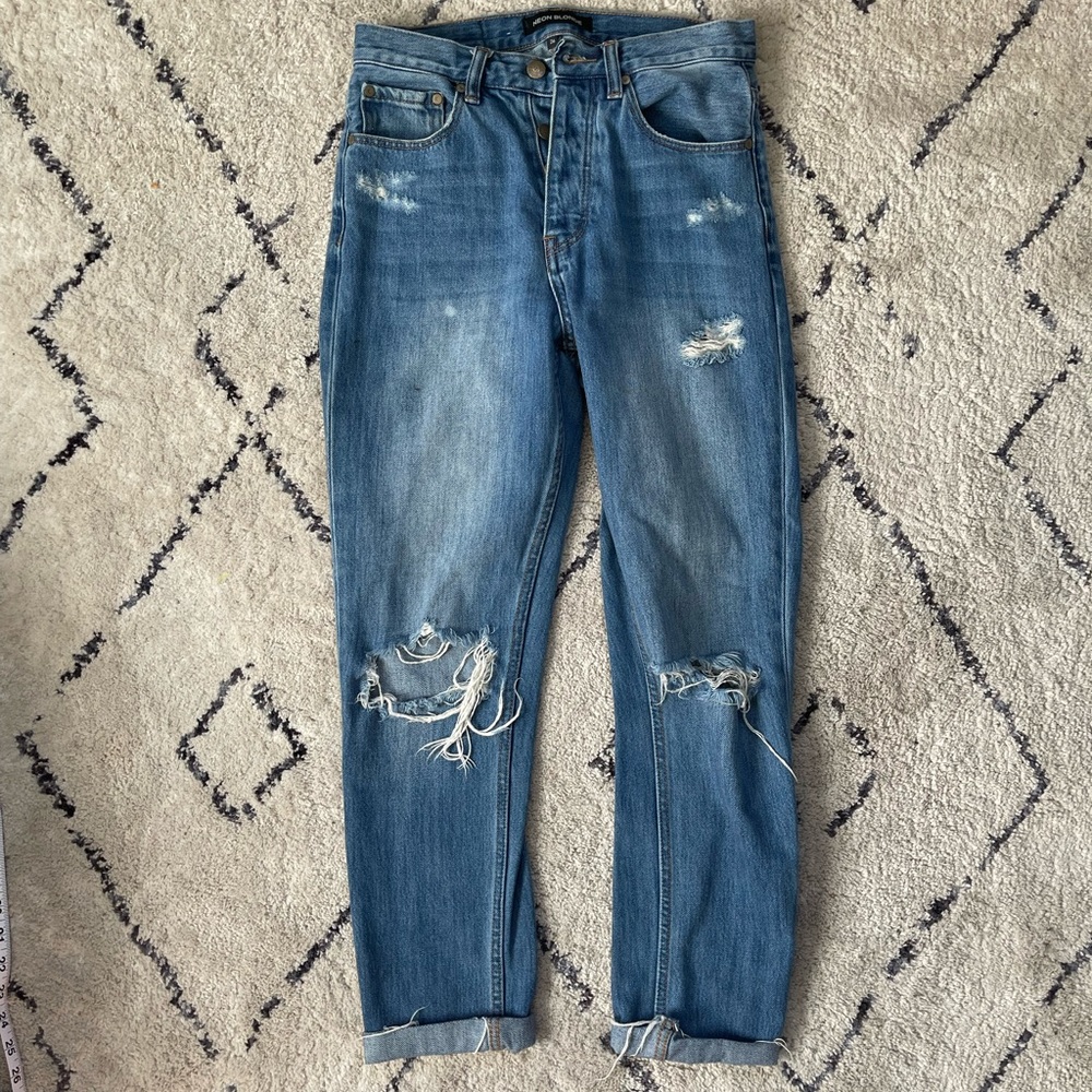 NEON BLONDE Siren Jeans- High Waisted Mum Fit 💙 Size 26